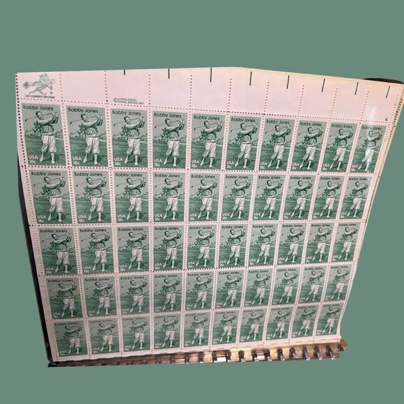 MNH 1981 Golfer Bobby Jones Sheet of 50 18c Stamps Scott #1933 - Picture 2 of 2
